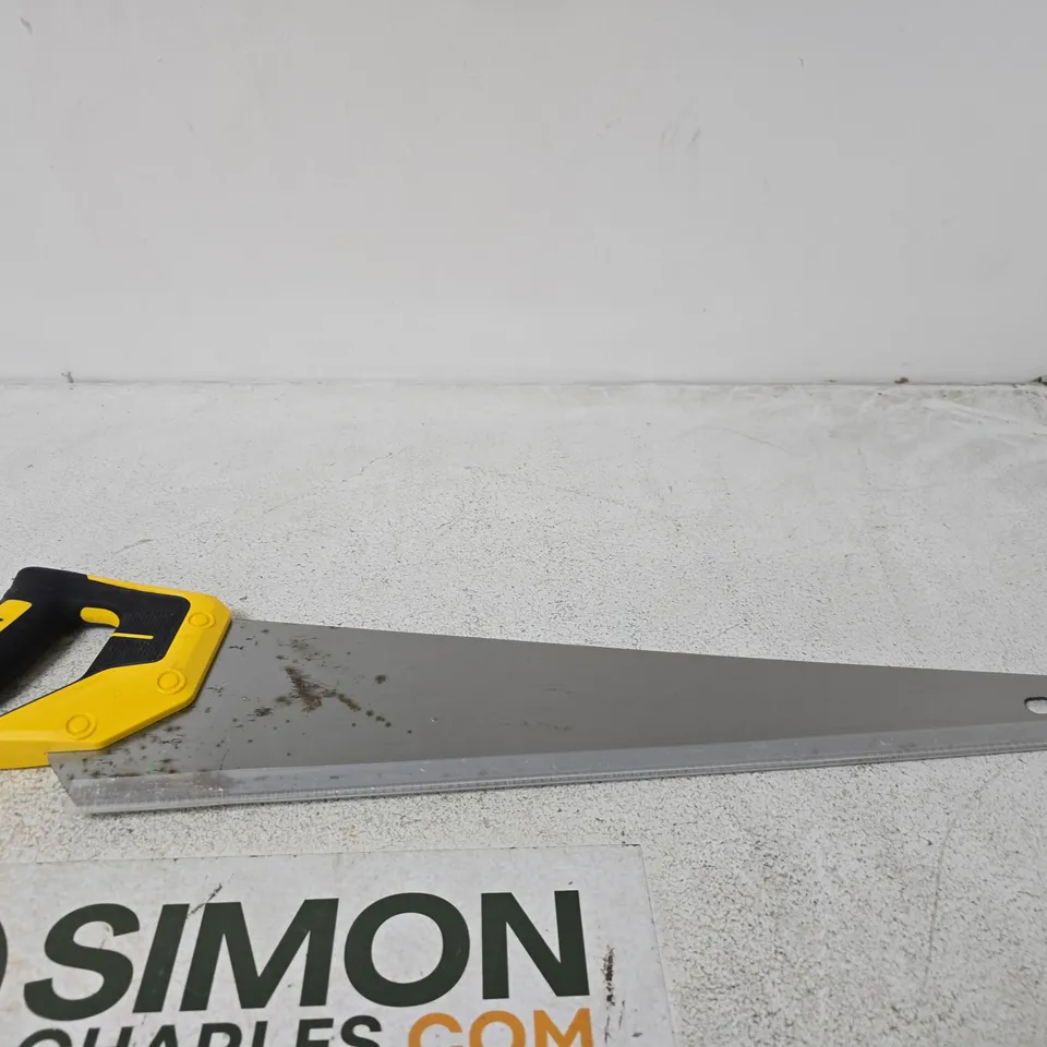 STANLEY JETCUT HAND SAW – 550MM (22IN) BLADE, YELLOW HANDLE