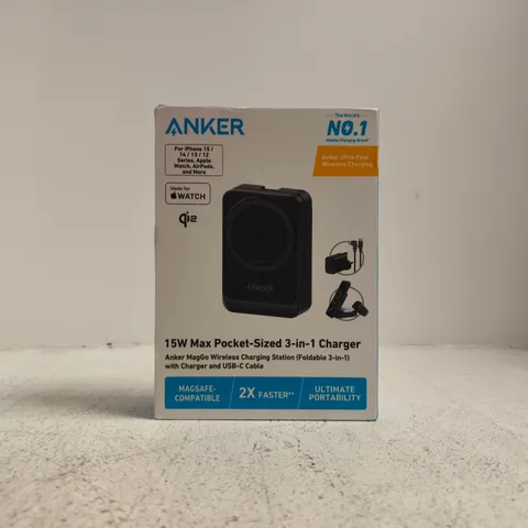 ANKER 15W POCKET-SIZED 3-IN-1 WIRELESS CHARGER (MAGGO) – BOXED