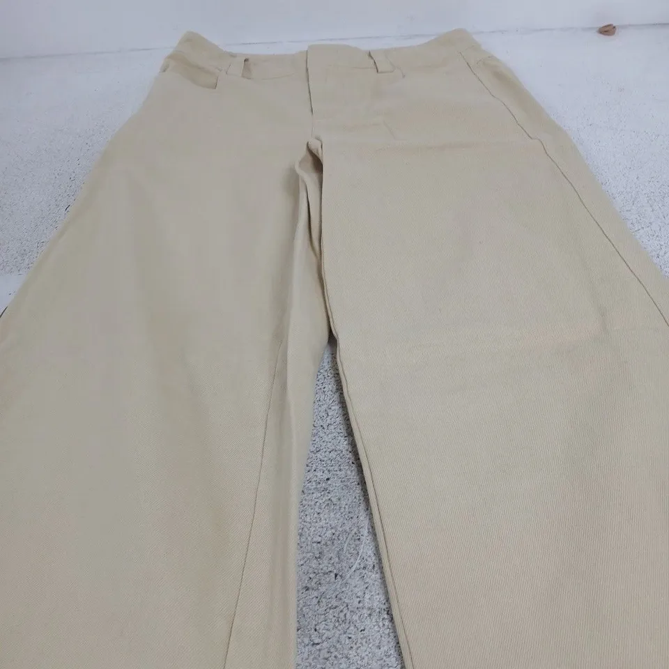 UK 8 VINCE BEIGE COTTON CHINOS - WOMEN'S (US 4)