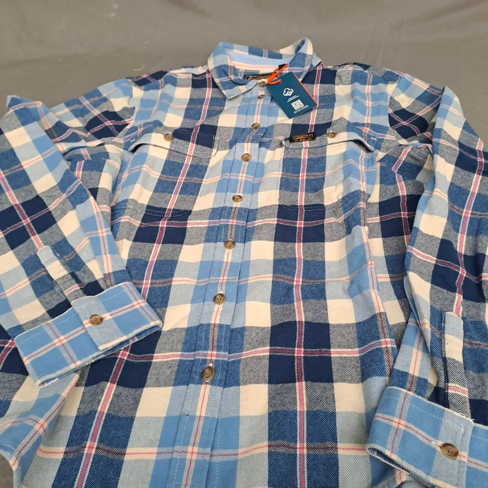 SUPERDRY LUMBERJACK CHECK FLANNEL SHIRT - UK LARGE