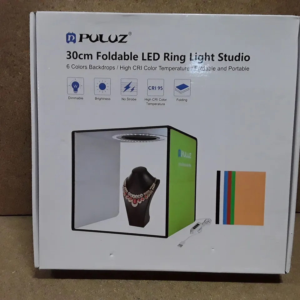 BOXED 30CM FOLDABLE LED RING LIGHT STUDIO 