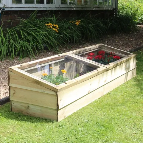 BOXED DEERFIELD 1.7M W X 0.5M D COLD FRAME GREENHOUSE (1 BOX)