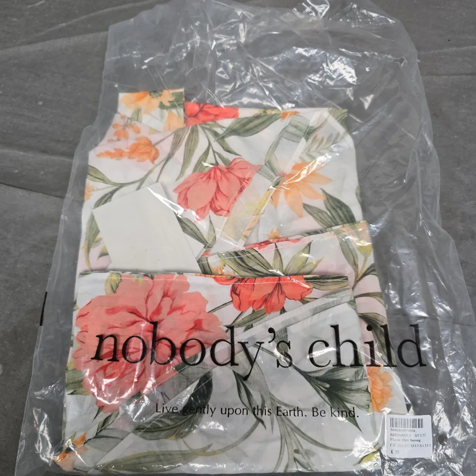 NOBODY'S CHILD FLORAL MIDI SARONG – UK XS