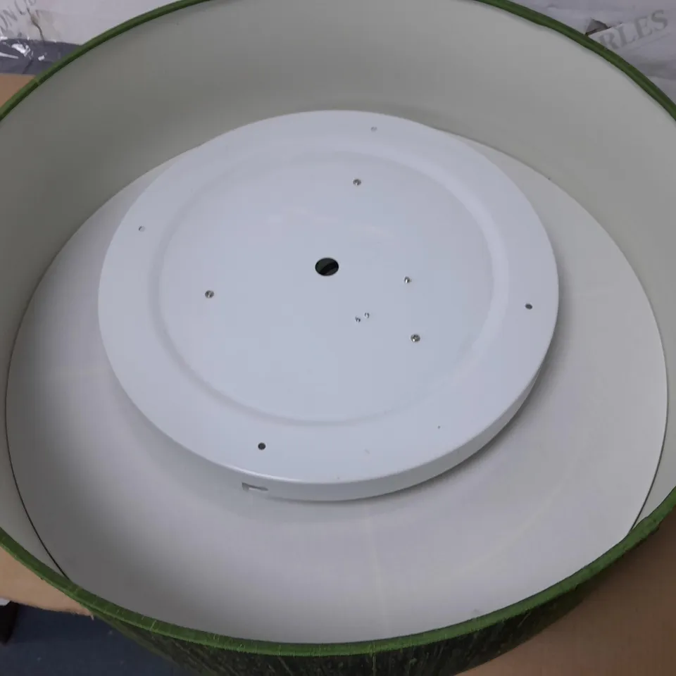 UNBOXED CEILING LIGHT WITH GREEN SHADE