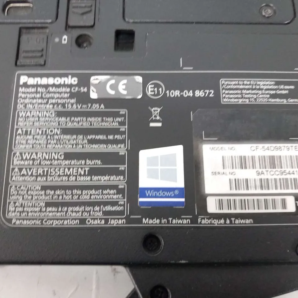 PANASONIC TOUGHBOOK CF-54 LAPTOP