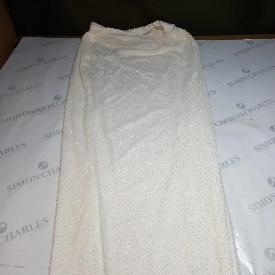 OH POLLY DIAMANTE CREAM SKIRT SIZE UNSPECIFIED