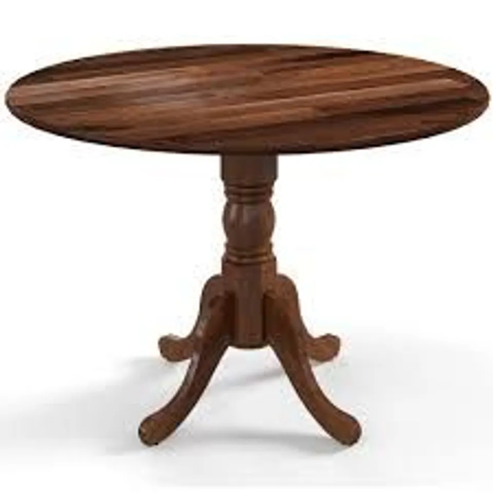 BOXED COSTWAY 4 SEATER ROUND DINING TABLE WALNUT