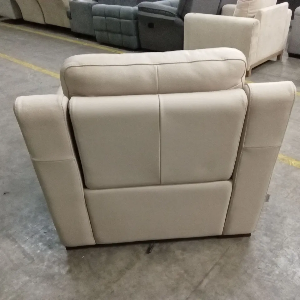 QUALITY DESIGNER FRANCO FERRI LEATHER ELECTRIC RECLINER ARMCHAIR