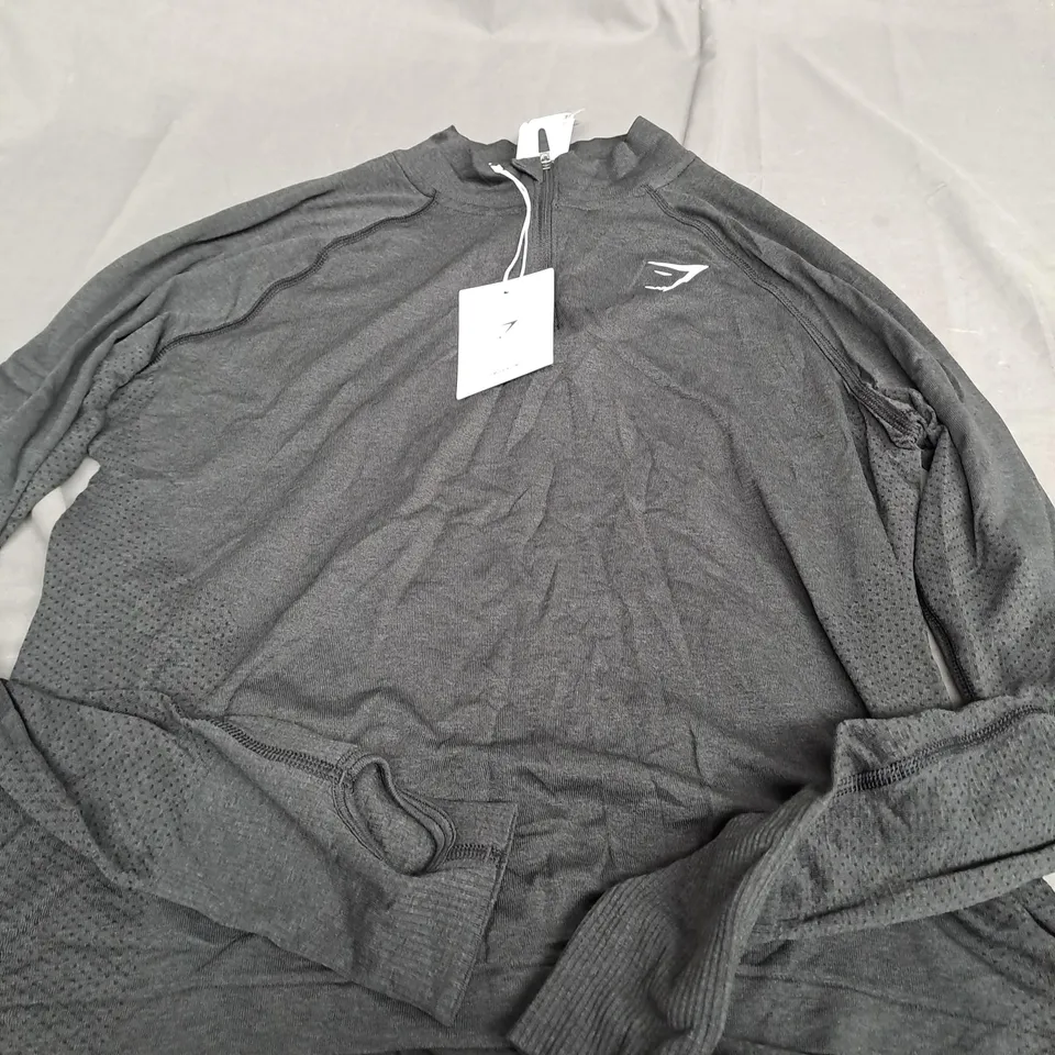 GYMSHARK VITAL SEAMLESS 2.0 1/4 ZIP PULL OVER - SMALL