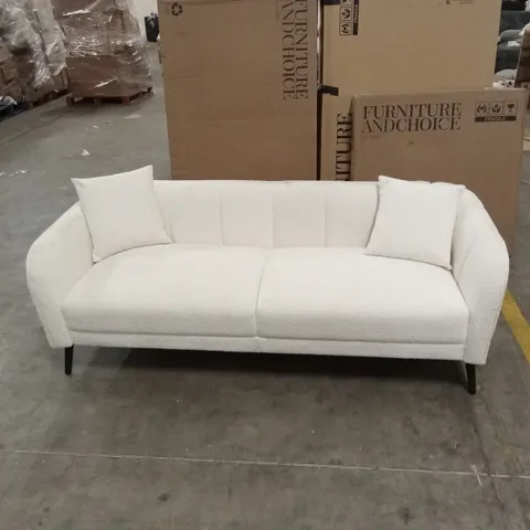 LOREN 3 SEATER BOUCLE FABRIC SOFA