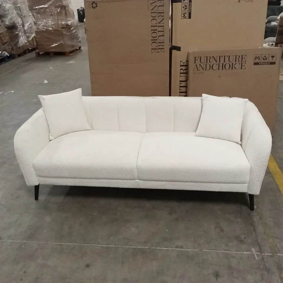 LOREN 3 SEATER BOUCLE FABRIC SOFA