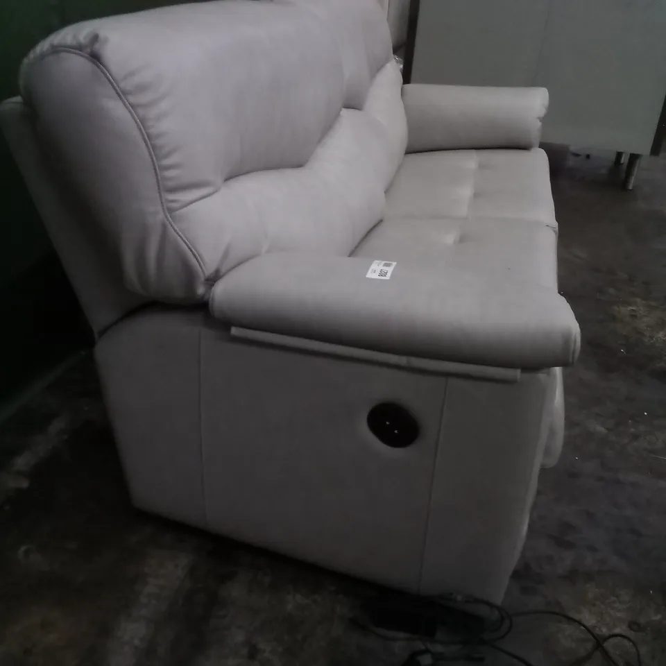DESIGNER G PLAN MADE STRATFORD REGENT DOVE ELECTRIC RECLINING 3 SEATER SOFA