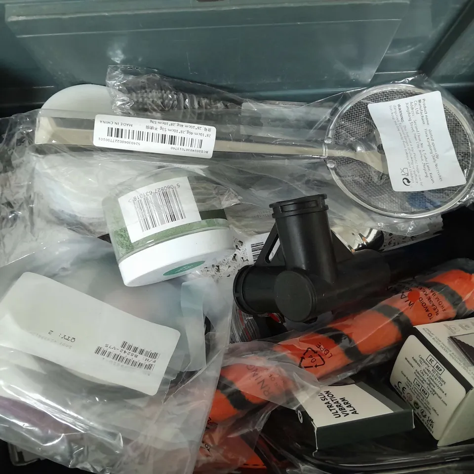 APPROXIMATELY 10 ASSORTED HOUSEHOLD ITEMS TOO INCLUDE TENNIS BALLS - EARLES PAINT - STONES , ETC 
