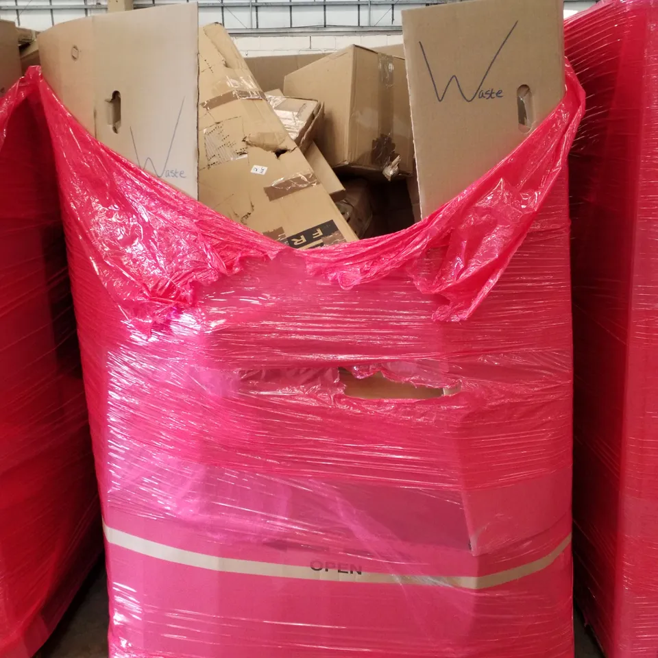 PALLET OF ASSORTED PRODUCTS INCLUDING KEYBOARD & MOUSE, CHILDRENS TRICYCLE, ROLLER BLIND, AUTO BEACH SHELTER, PHOTO FRAME, FABRIC WARDROBE 