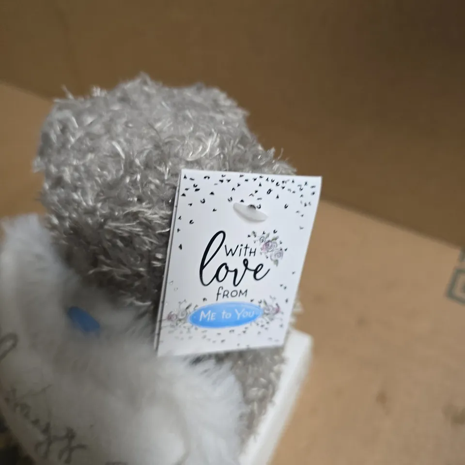 ME TO YOU TATTY TEDDY PLUSH BEAR – 'ALWAYS & FOREVER' HEART (GREY/WHITE)