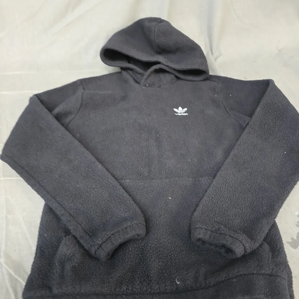 ADIDAS BLACK FLEECE HOODIE SIZE XS