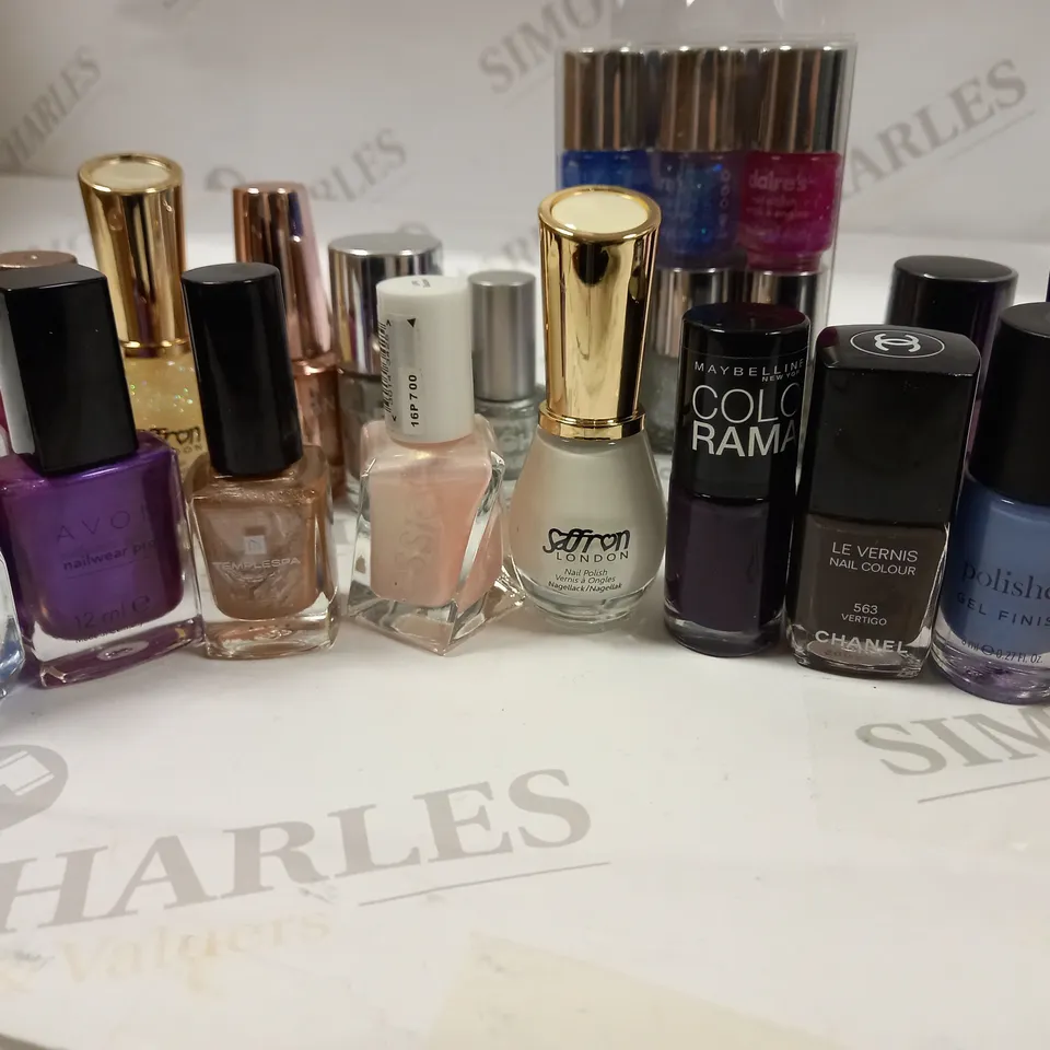 PREMIUM BRANDED NAIL POLISH LACQUER COLLECTION APPROX. 25 ITEMS 