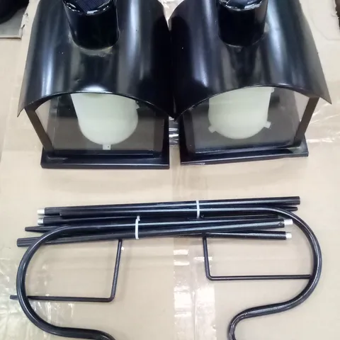 BOXED 2X BLACK SOLAR LANTERNS