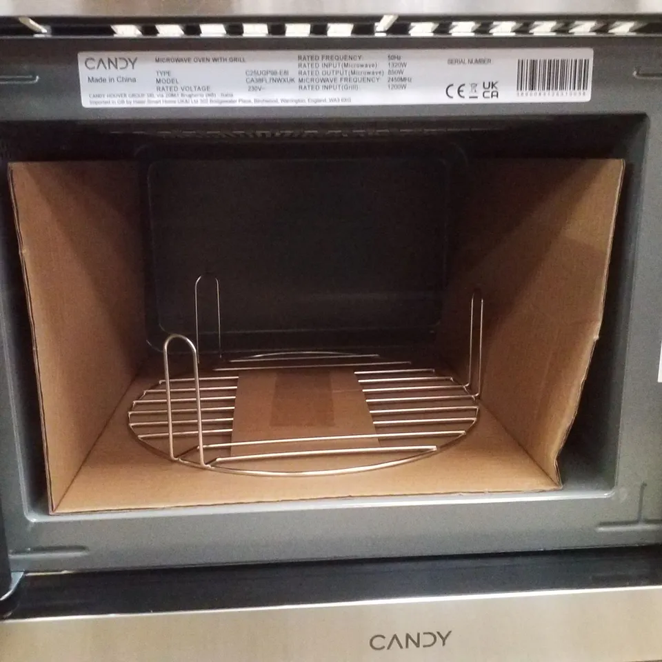 BOXED CANDY BUILT-IN MICROWAVE WITH GRILL, STAINLESS STEEL