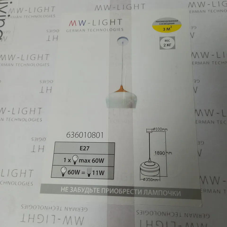 MW-LIGHT MODERN SINGLE PENDANT LIGHT