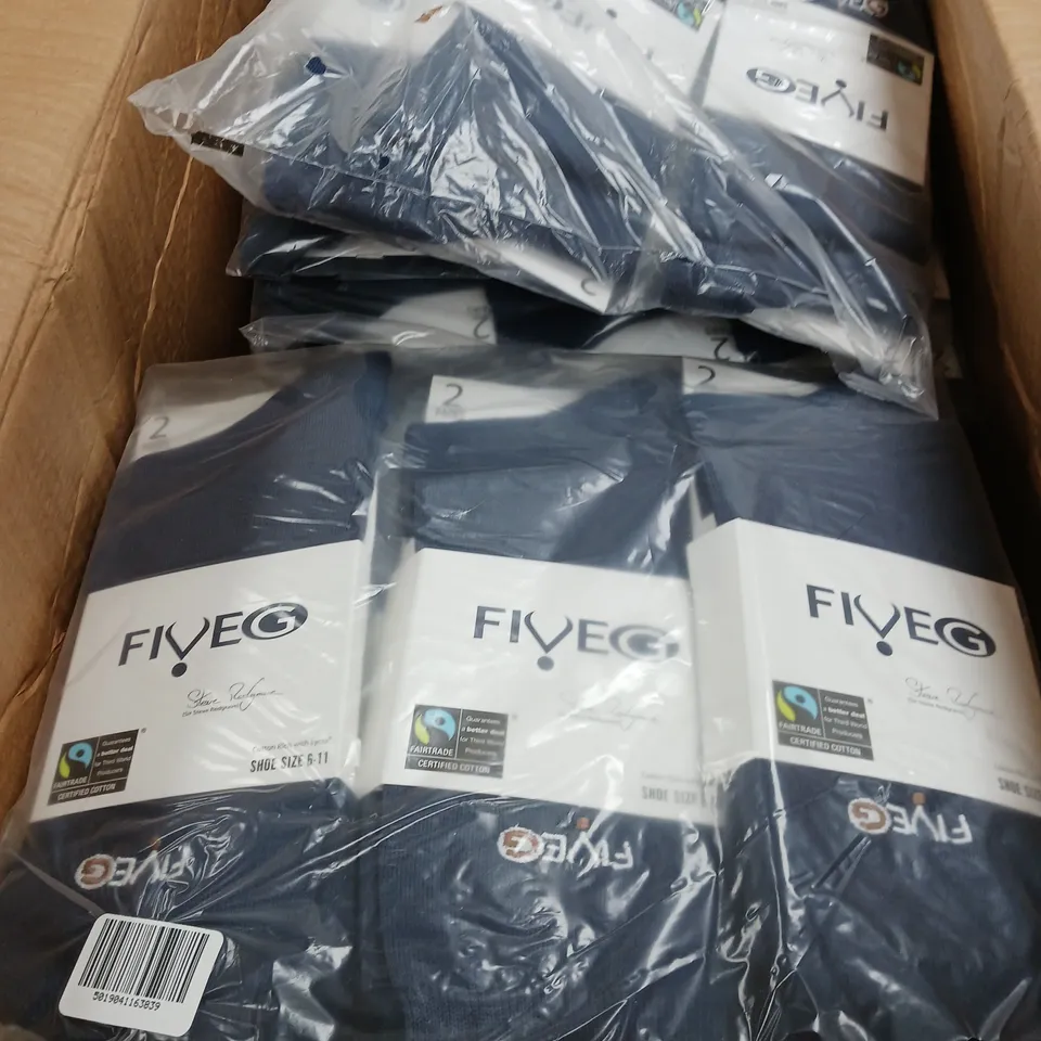 APPROXIMATELY 60 PAIRS OF FIVE G CLASSIC SUIT SOCKS IN CHARCOAL SIZE 6-11