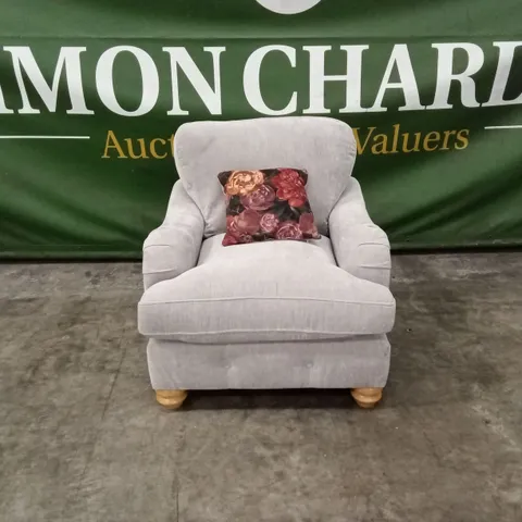 MILLIE FABRIC ARMCHAIR - SILVER