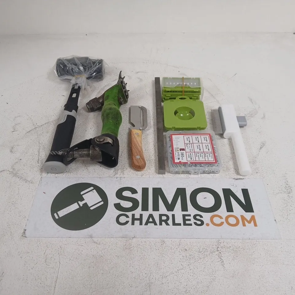 APPROXIMATELY 15 ASSORTED HOUSEHOLD PRODUCTS TO INCLUDE HAMMER , ASSORTED SCREWS ETC...