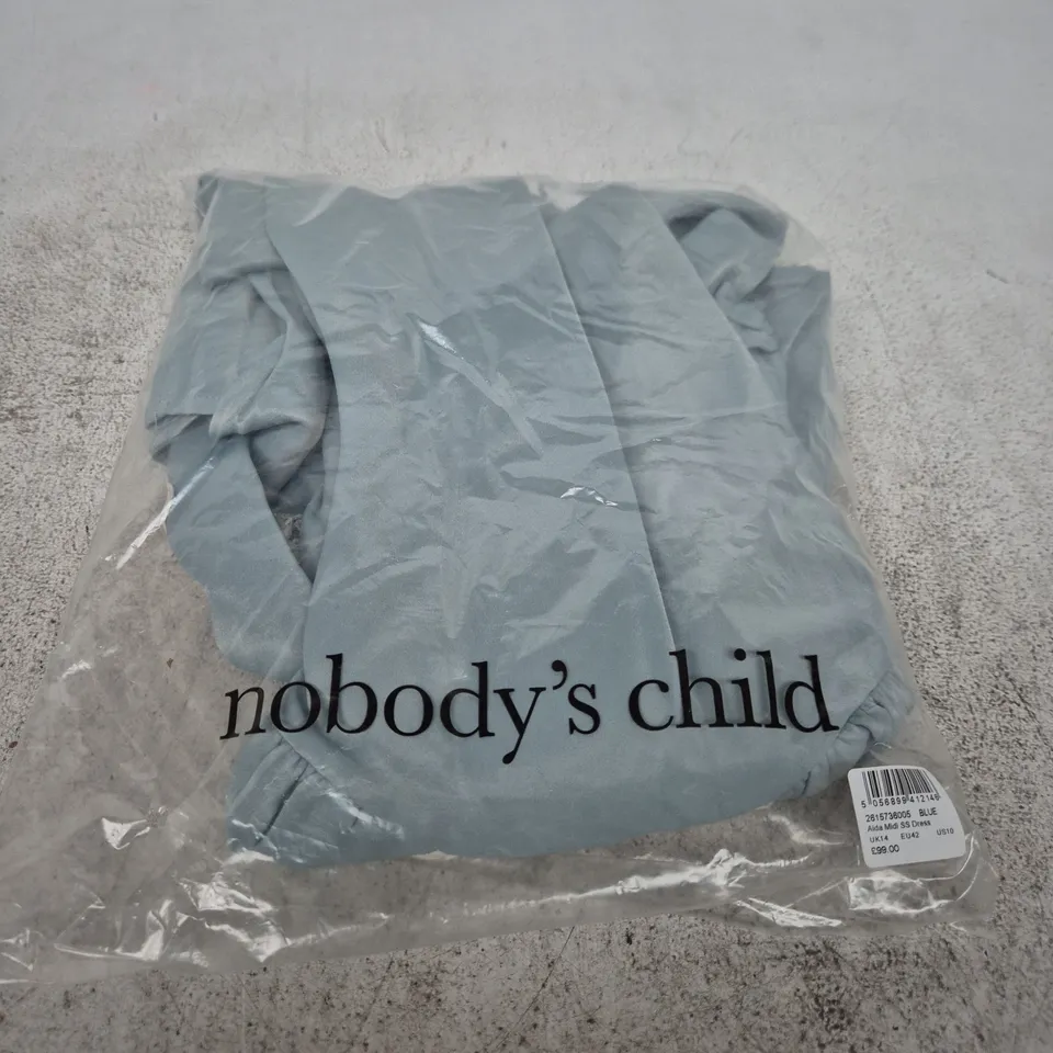 NOBODY'S CHILD AIDA MIDI SS DRESS – BLUE, UK14