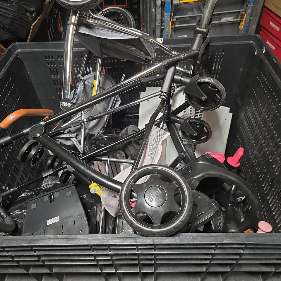 LARGE QUANTITY OF ASSORTED ITEMS TO INCLUDE KIDS PRAMS (PARTS MISSING) , RADIATORS AND RADIO'S - COLLECTION ONLY 
