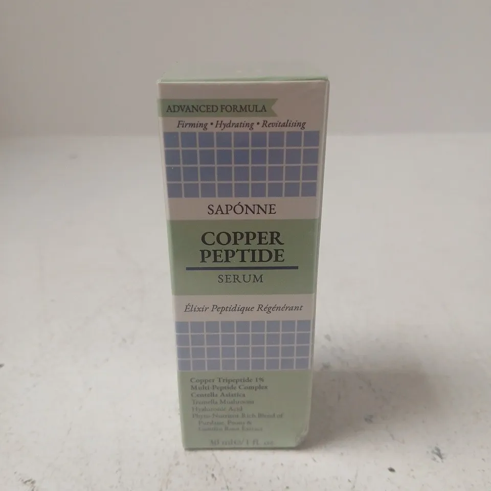BOXED AND SEALED SAPONNE COPPER PEPTIDE SERUM (30ML)