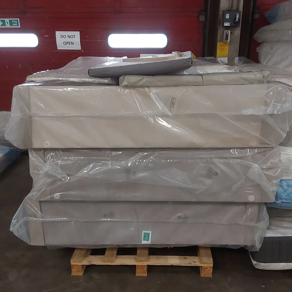 PALLET CONTAINING APPROXIMATELY 6x DIVAN BASE PARTS, 4x HEADBOARDS ECT