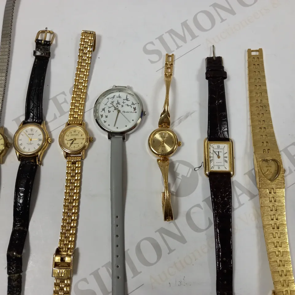 BOX OF 7 ASSORTED DRESS WATCHES IN VARYING BRANDS TO INCLUDE MONTINE, ESCORT, SEKONDA ETC