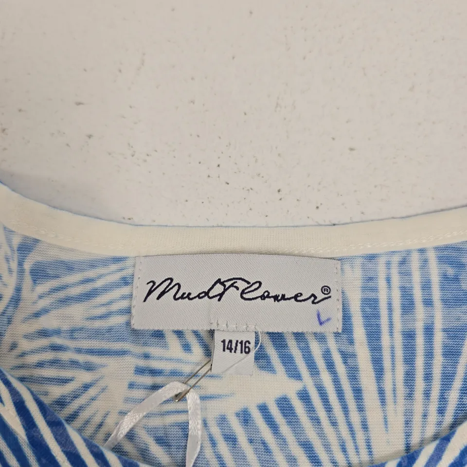 MUDFLOWER WOMEN'S LEAF PRINT TOP, UK 14/16