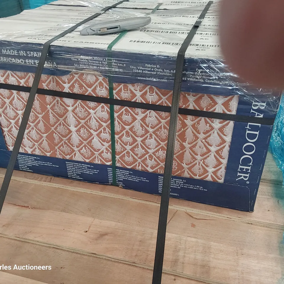 PALLET OF 49 BALDOCER DAVENPORT CARBONE SPANISH TILES EACH 300 × 600mm 8.8sq m