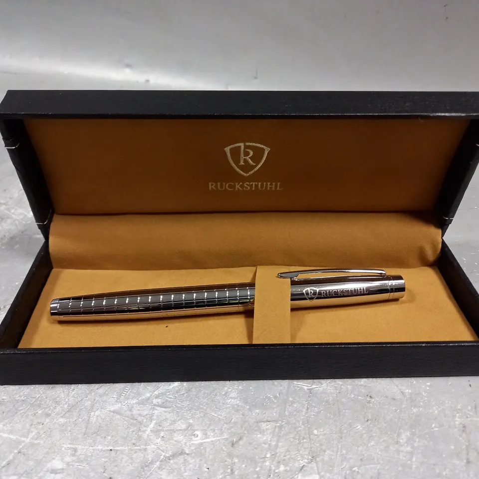 RUCKSTUHL STAINLESS STEEL LUXURY PEN IN GIFT BOX