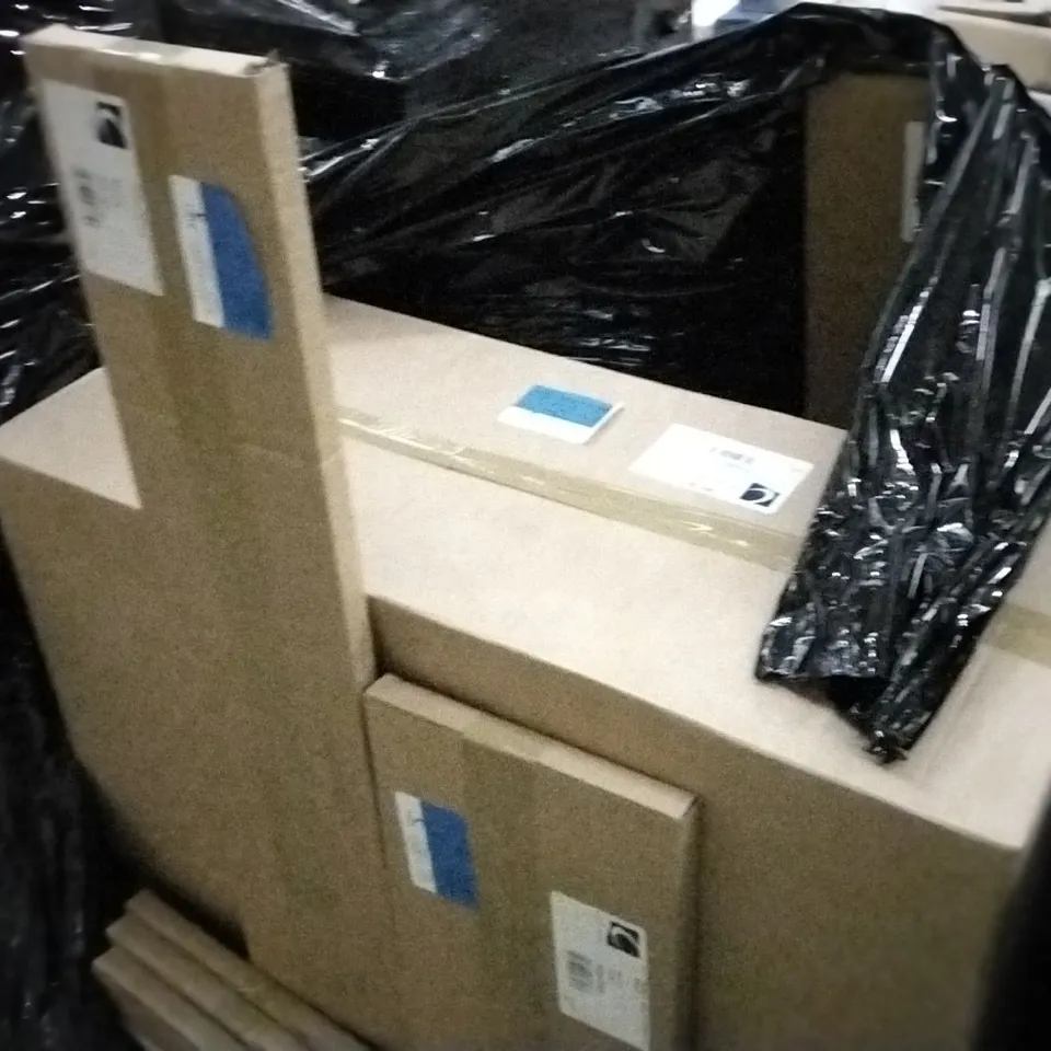 PALLET OF APPROX 5 ASSORTED BATHROOM FURNITURE TO INCLUDE BASIN DOOR, 4 DRAWER PACK AND PLINTH