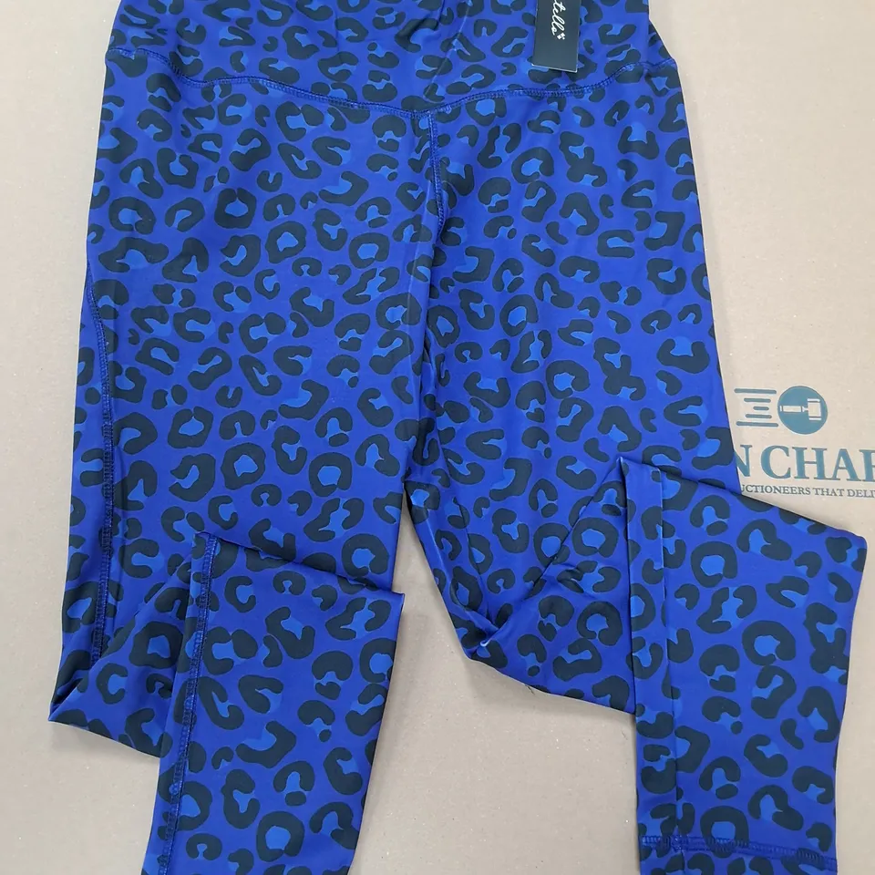 LOT OF 2 BRAND NEW DESTELLO LEOPARD PRINT L3GGINGS IN NAVY - UK12