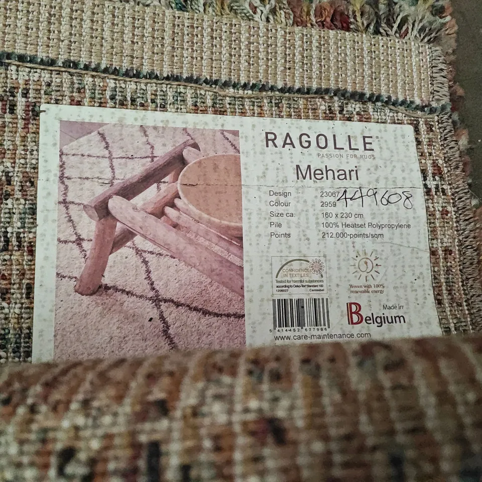 UNWRAPPED RAGOLLE MEHARI RUG - 160X230CM