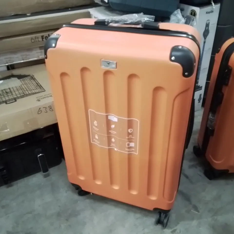 LARGE SUITCASE ORANGE & BLACK