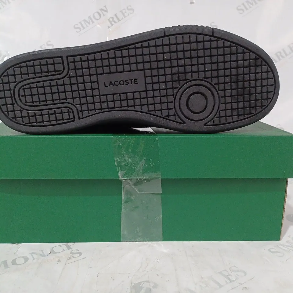 BOXED PAIR OF LACOSTE LINE SET SN44 SHOES IN BLACK UK SIZE 10