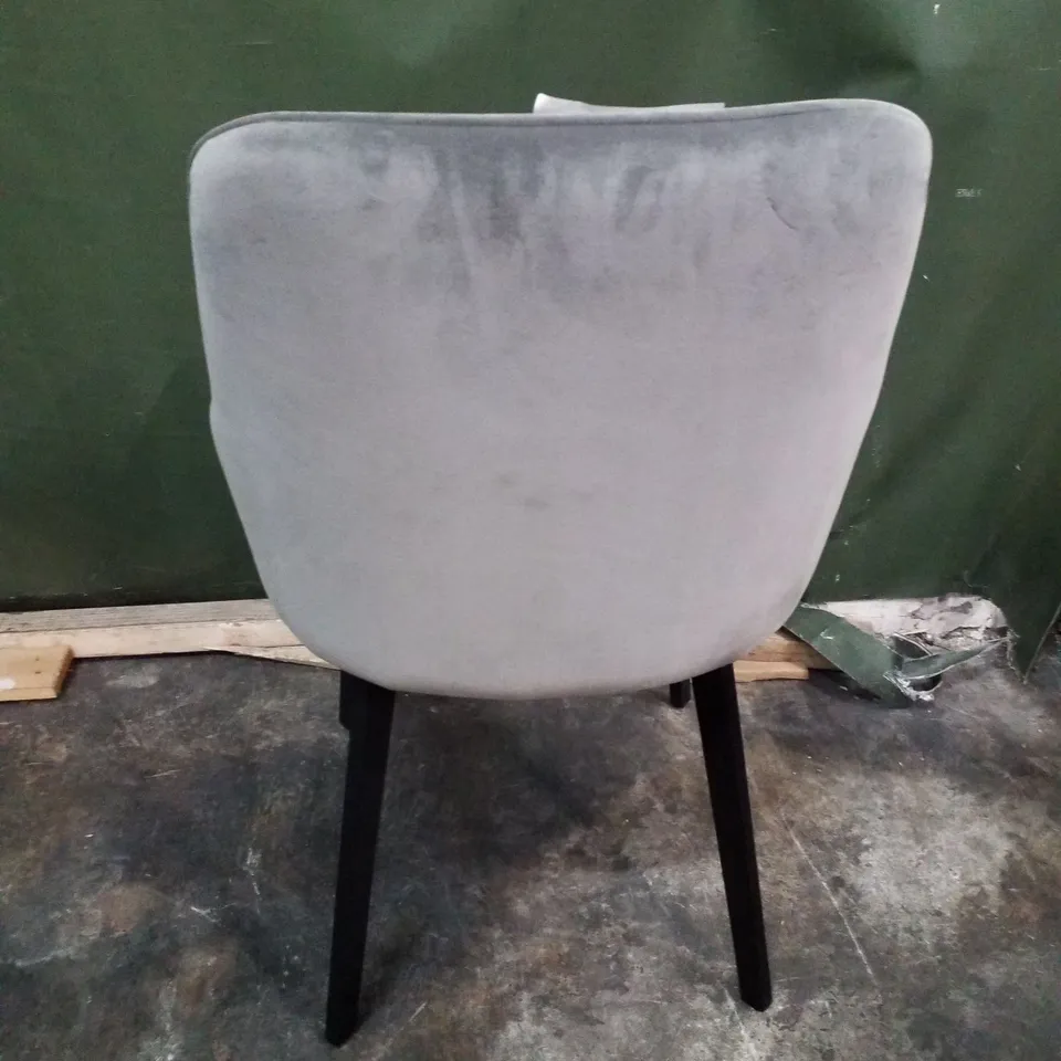 GREY VELVET DINING CHAIR