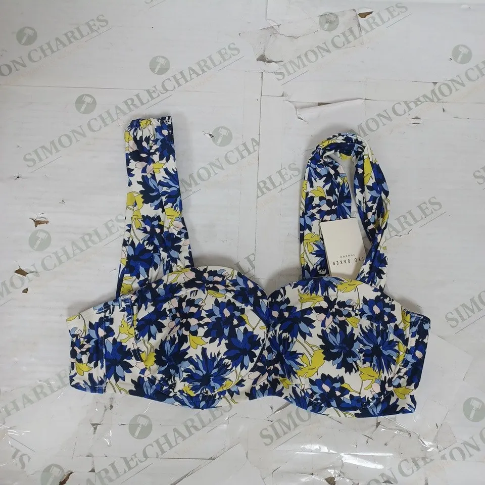 TED BAKER SOFT CUP BIKINI TOP IN BLUE FLORALSIZE L (4)