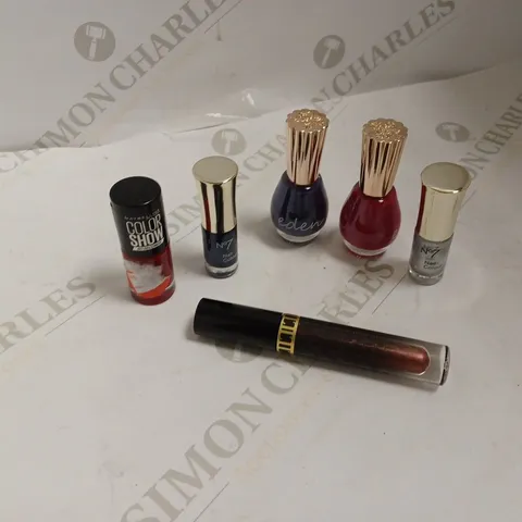 SET OF 5 NAIL POLISH AND 1 METALLIC LIPUID LIP