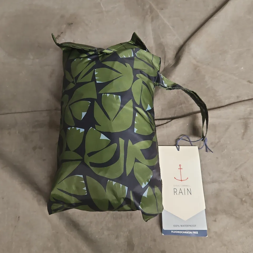 SEASALT CORNWALL PACK IT JACKET III – FLORAL CUTOUT FOREST GREEN, UK 20-22