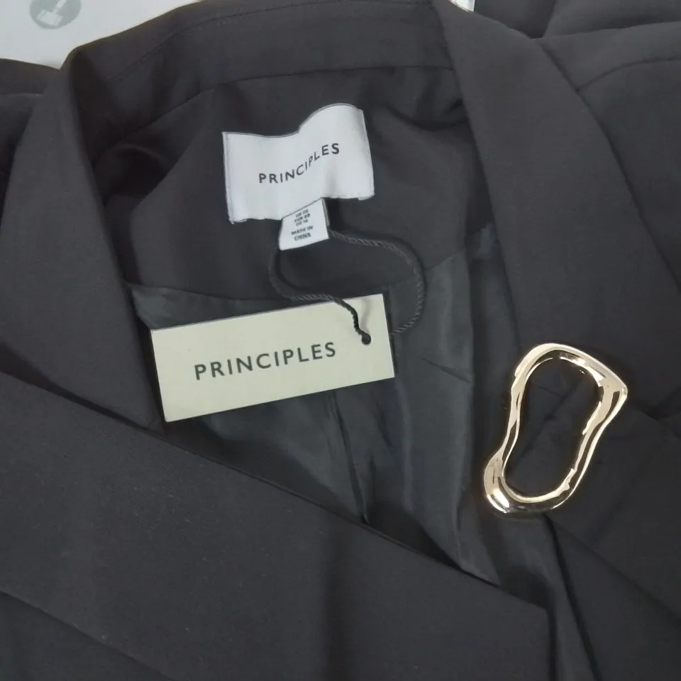 PRINCIPLES BUCKLE DETAIL WRAP DRESS IN BLACK - 20