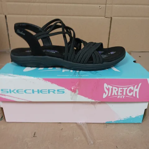 SKECHERS STRETCH FIT SUNNYSIDE SANDALS BLACK SIZE 5