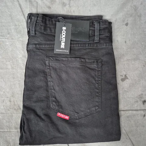 B COUTURE BECKENHAM JEANS IN BLACK SIZE 38R