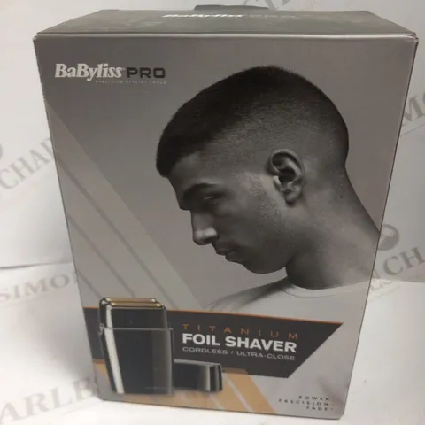 BOXED BABYLISS PRO TITANIUM FOIL SHAVER CORDLESS ULTRA CLOSE