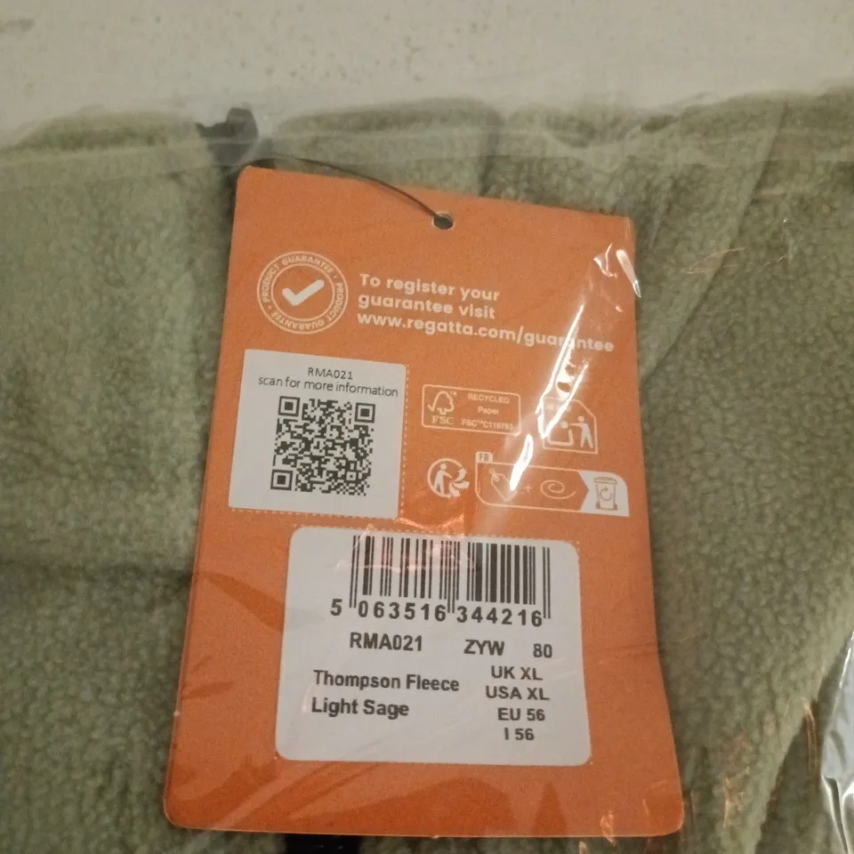 REGATTA THOMPSON FLEECE LIGHT SAGE – UK XL