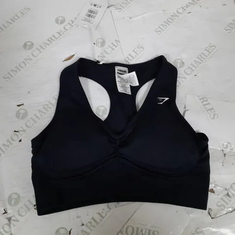 GYMSHARK LIFT CONTOUR SEAMLESS SPORTS BRA NAVY - LARGE